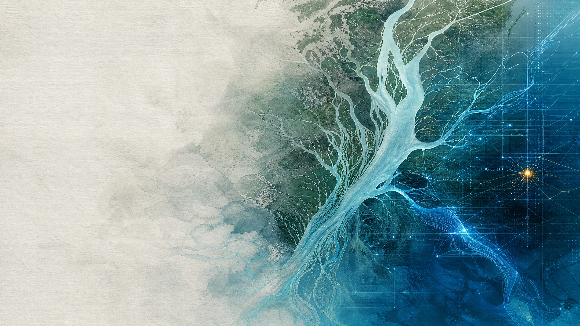Abstract Bangladesh delta transformed into AI data channels